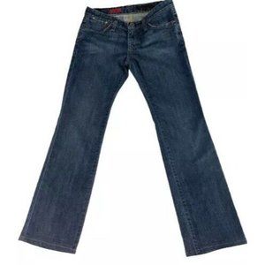 Adriano Goldschmidt Kiss Jeans Womens 26 R The Kiss Blue Jeans Made USA Bootcut